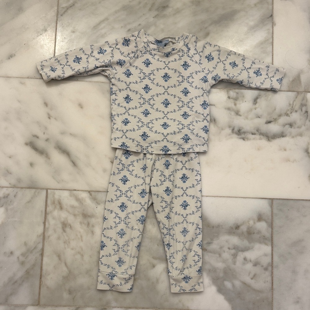 Blue Floral Kids Pajamas
